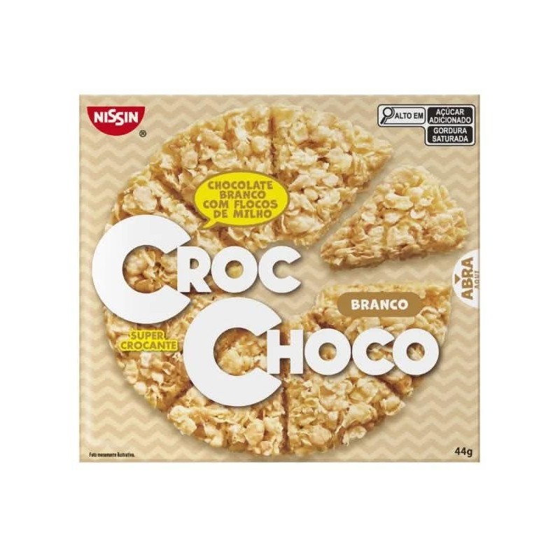 NISSIN CROC CHOCO BRANCO 44GR CX/24
