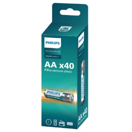PHILIPS PILHA ZINCO AA TORRE C/40 CX/12