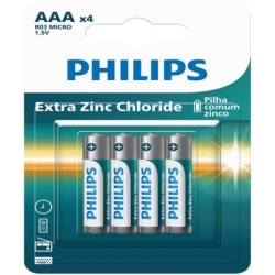 PHILIPS PILHA ZINCO AAA C/4 DP12 CX/36