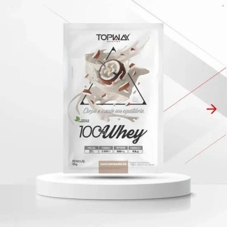 TOPWAY WHEY 100% COCO/BAUNI 10X35G CX/80
