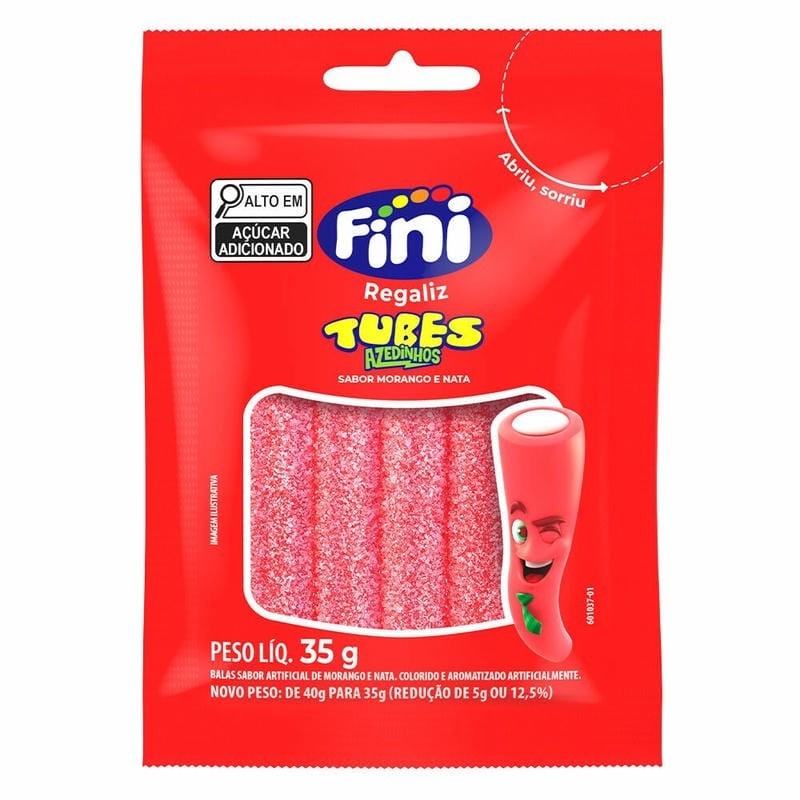 FINI TUBES MORANGO CITRICO 10X35GR CX/12