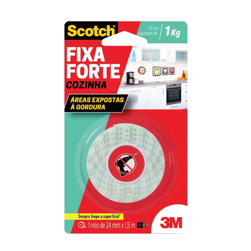 FITA FIXA FORTE COZINHA 24MMX1,5M CX12