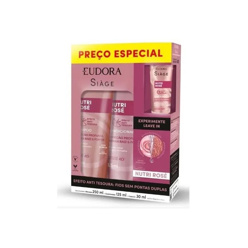 SIAGE N. PACK ROSE SHAMP/CONDI/LEAV CX18