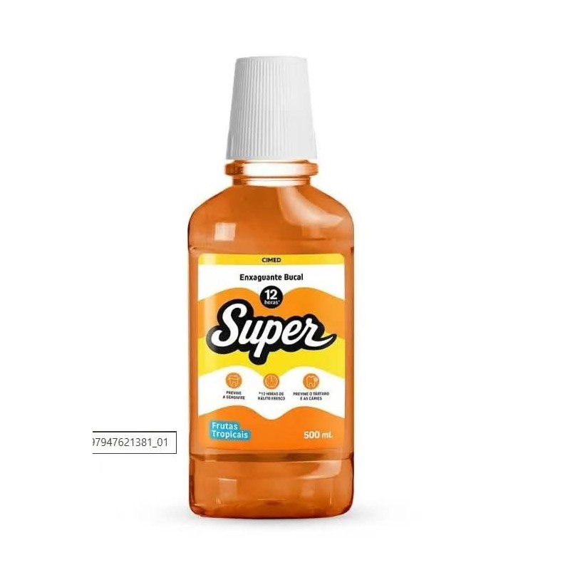 SUPER ENXAGUA BUCAL FRU TROP 500ML CX/12