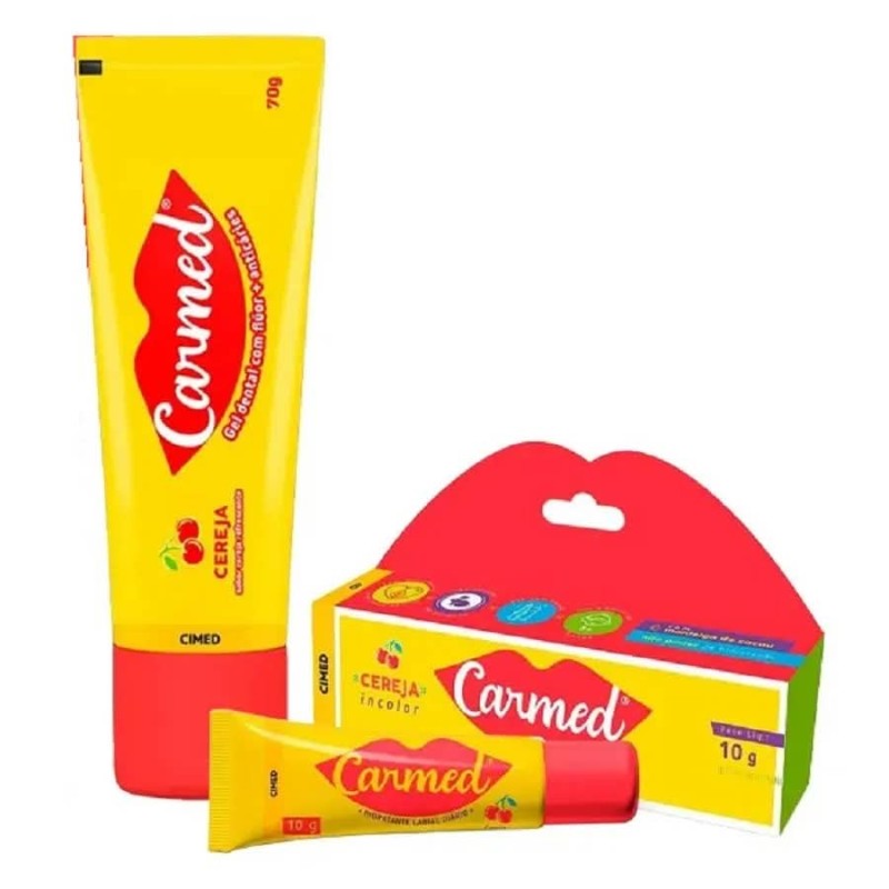 CARMED KIT GEL DENT+HID LAB CEREJA CX/12