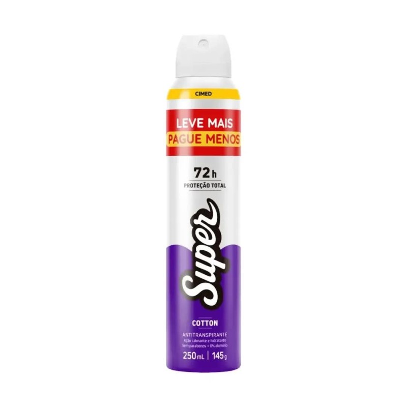 SUPER DESODORANTE COTTON 250ML CX/12