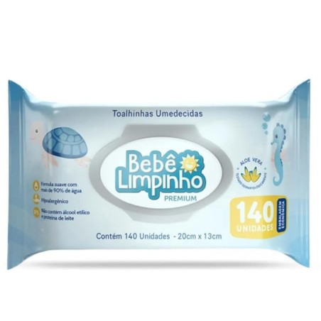 BEBE LIMPINHO TOALHA PREM C/140 CX/24
