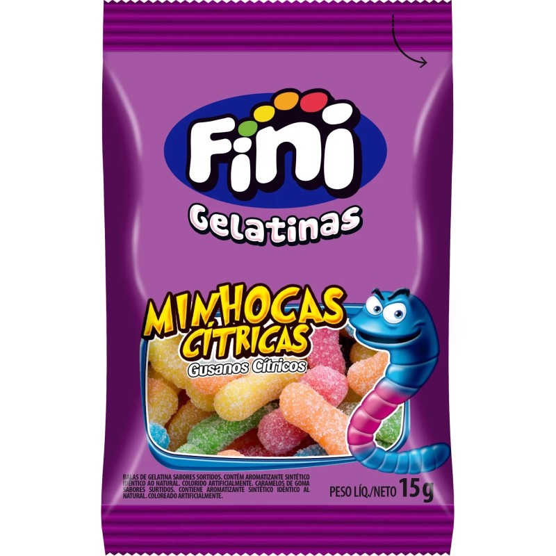 FINI GELAT. MINHOCAS CITR DP12X15G CX/24