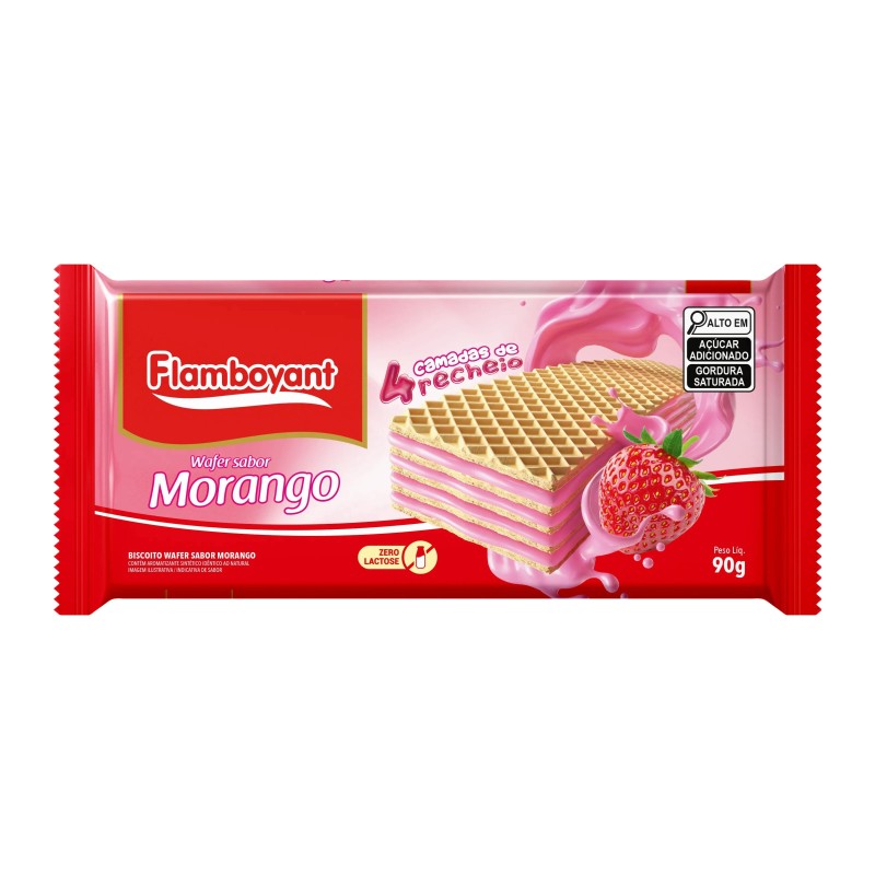 FLAMB BISC WAFER MORANGO 90GRS CX/40