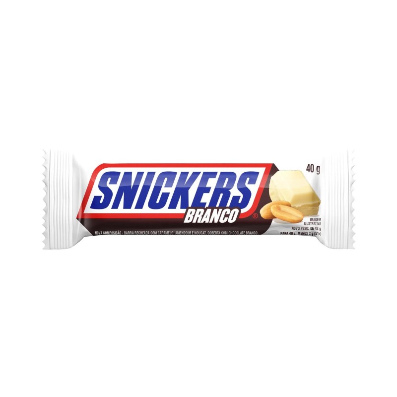 SNICKERS BRANCO DP 20X40G CX/ 12