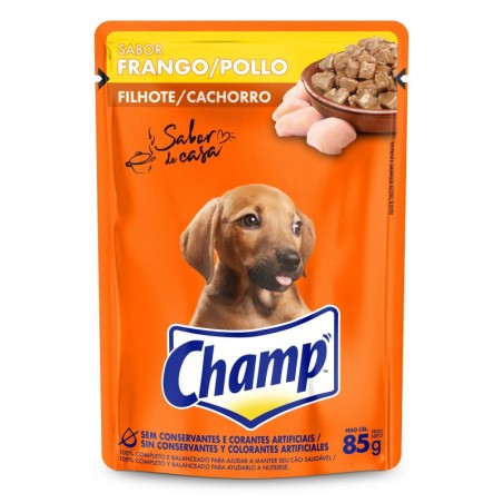 CHAMP SC FILHOTE FRANGO DP 20X85GR CX/2