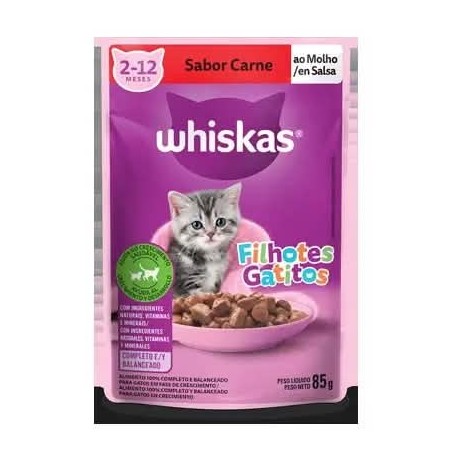 WHISKAS SC JR CARNE DP 20X85GR CX/2