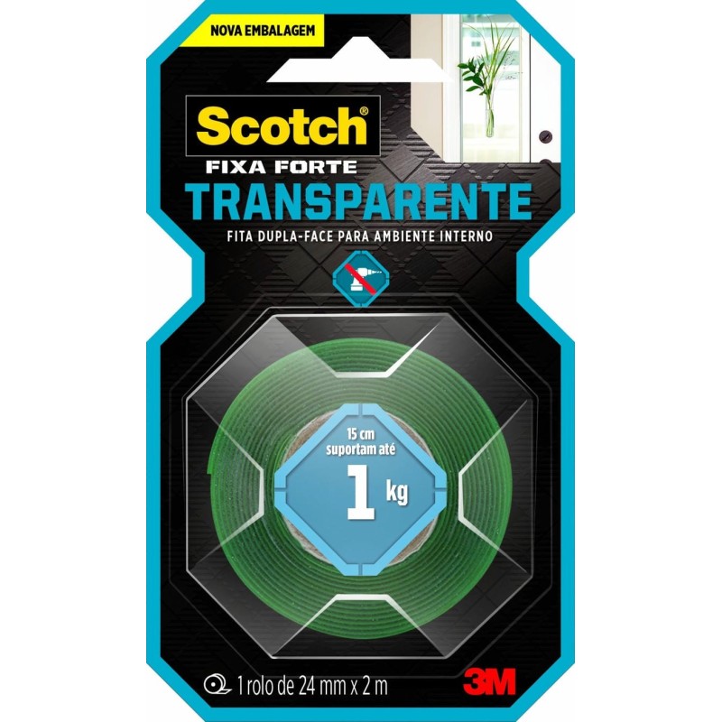 FITA FIXA FORTE TRANSPAREN. 24MMX1M CX12