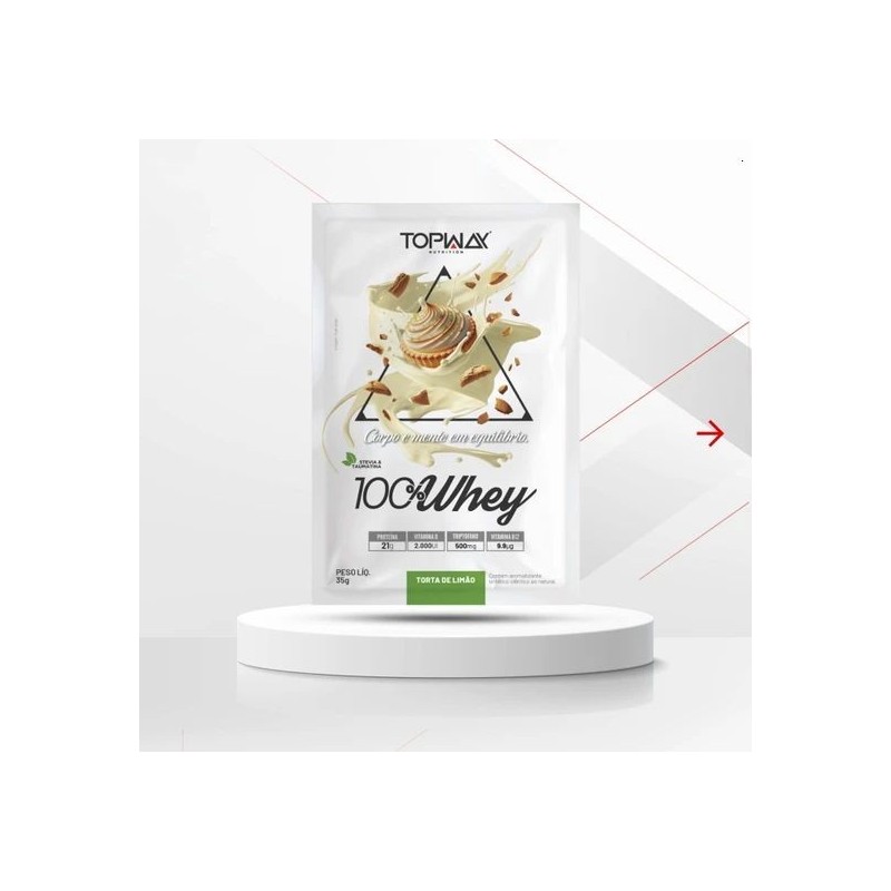 TOPWAY WHEY 100% TORTA LIMA 10X35G CX/80