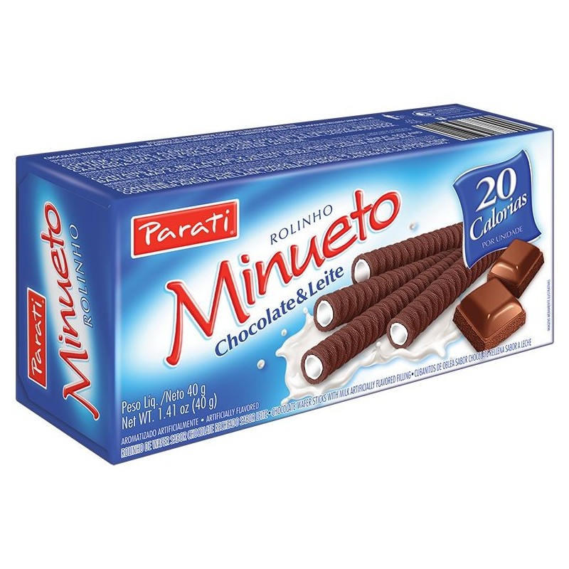 ROLINHO WAFER MINUETO CHOC/LEI 40G CX/24