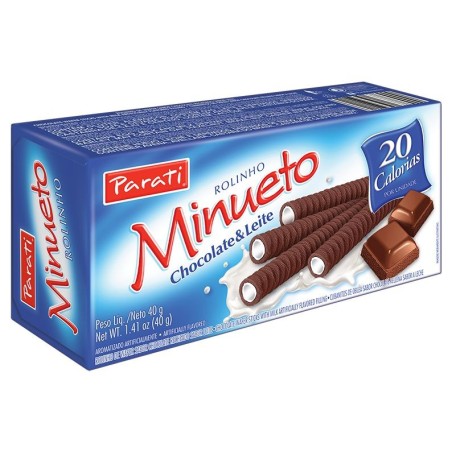 ROLINHO WAFER MINUETO CHOC/LEI 40G CX/24