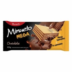 WAFER MINUETO MEGA CHOCOLATE 105G CX/30
