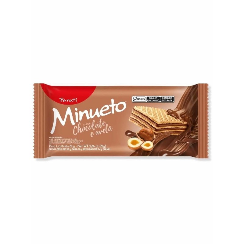 WAFER MINUETO CHOCO/AVELA 81G CX/36