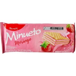 WAFER MINUETO MORANGO 81G CX/36