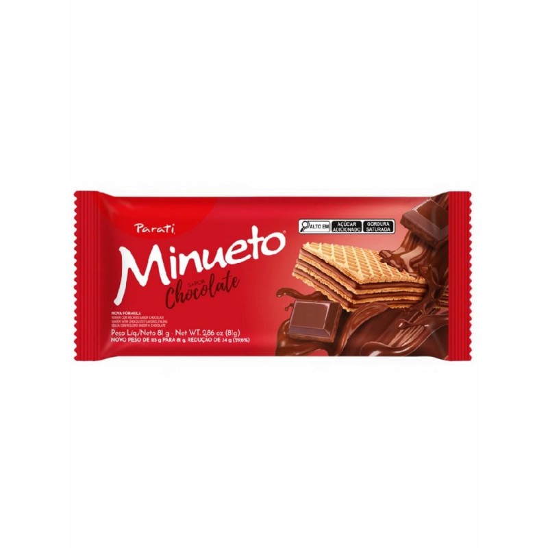 WAFER MINUETO CHOCOLATE 81G CX/36
