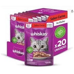 WHISKAS SACHE 85GR CARNE L20P16 CX/2