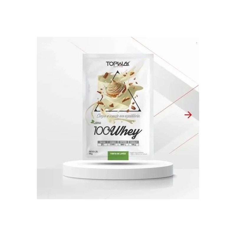 TOPWAY WHEY 100% TORTA LIMA 10X35G CX/80