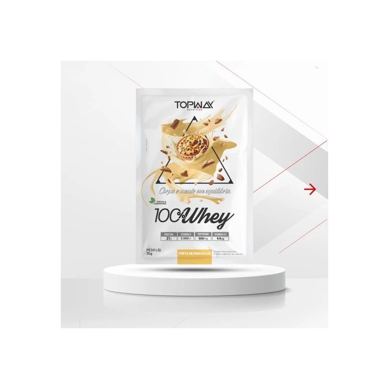 TOPWAY WHEY 100% TORTA MARA 10X35G CX/80