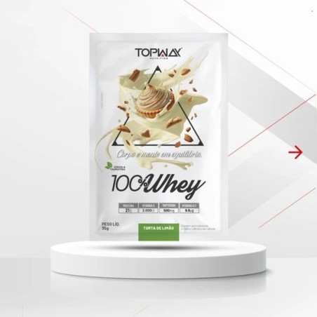TOPWAY WHEY 100% TORTA LIMA 10X35G CX/80