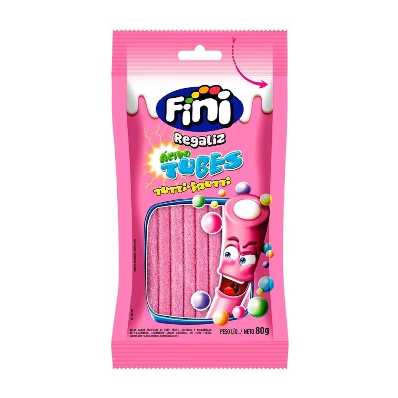 FINI REGALIZ TUBES TUTTI FRUT 80GR CX/12