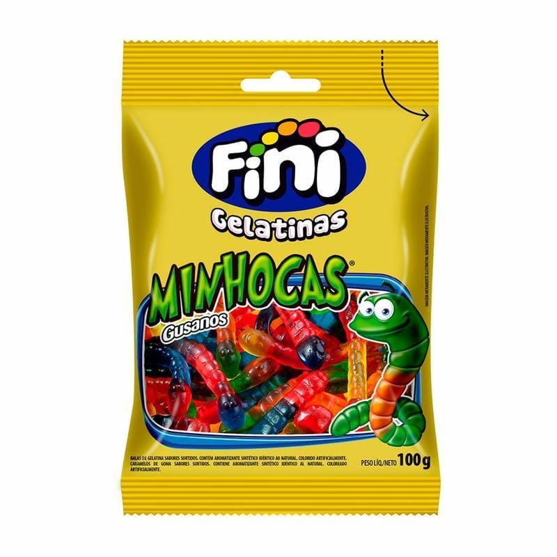 FINI BALA GELAT MINHOCAS BRI 80GR CX/12
