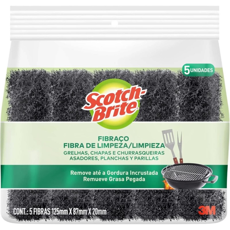 SCOTCH-BRITE FIBRA LIMP GRILL PK/5 CX/20