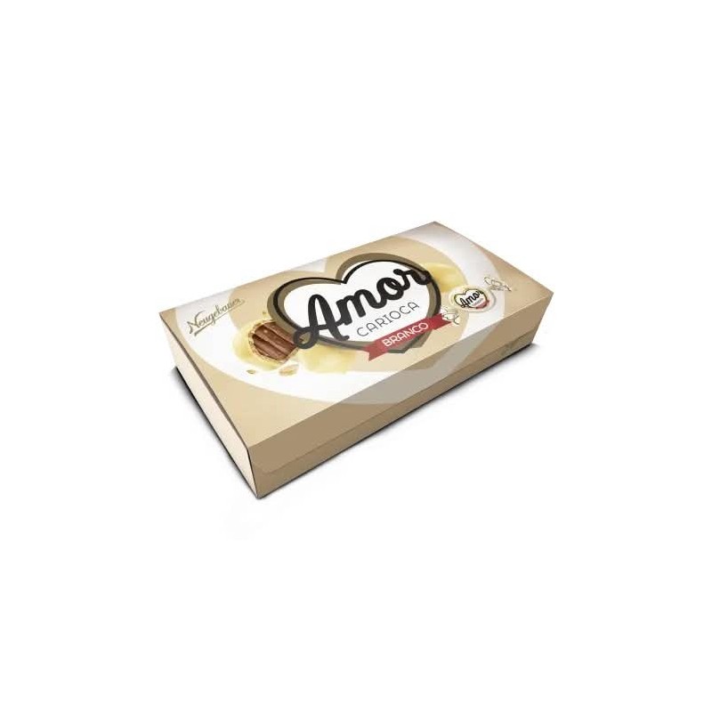 CAIXA BOMBOM AMOR BRANCO 200GR CX/30