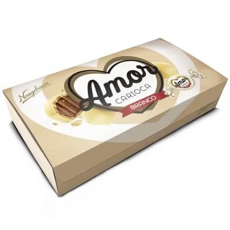 CAIXA BOMBOM AMOR BRANCO 200GR CX/30
