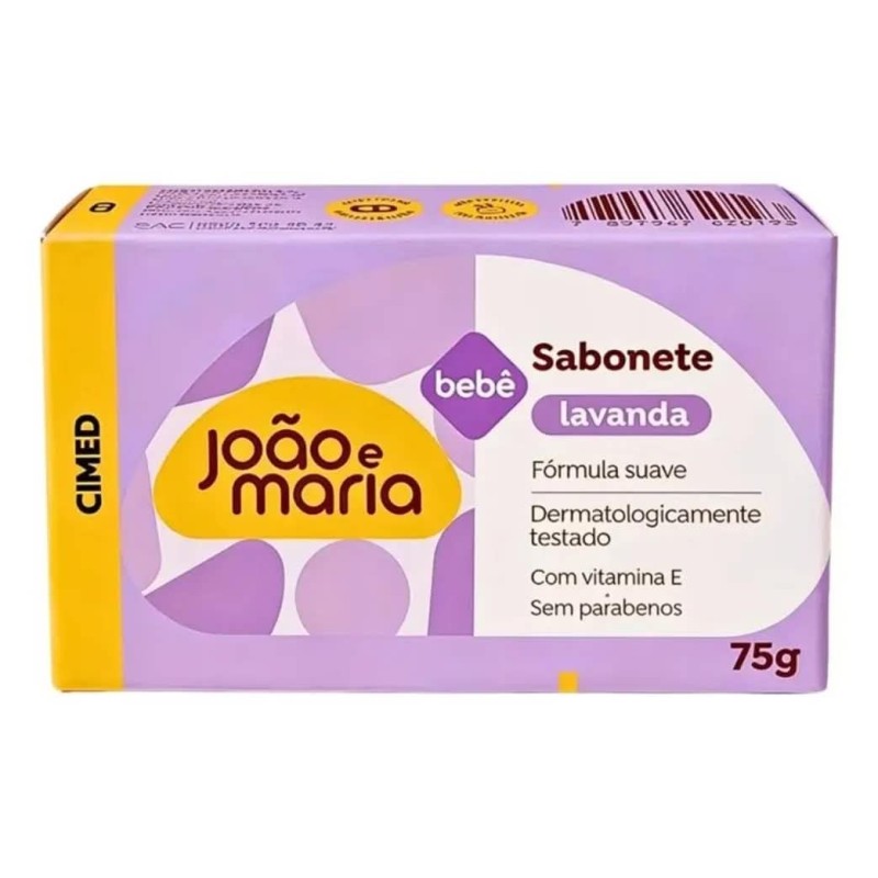JOAO E MARIA SAB BARRA LAVANDA 75G CX/72