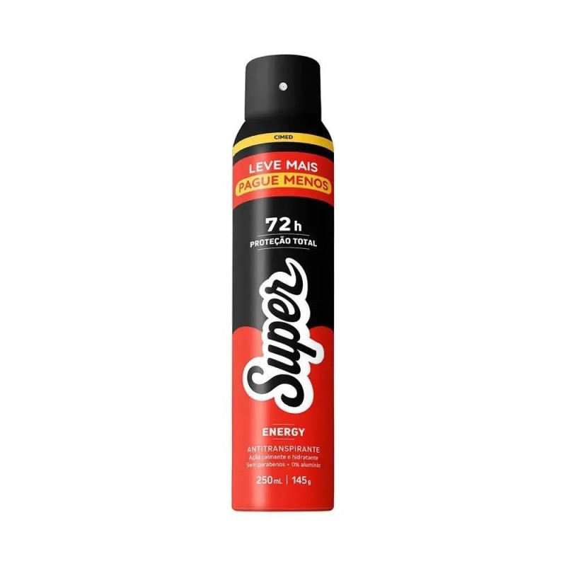 SUPER DESODORANTE ENERGY 250ML CX/12