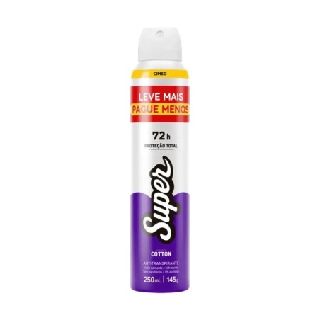 SUPER DESODORANTE COTTON 250ML CX/12