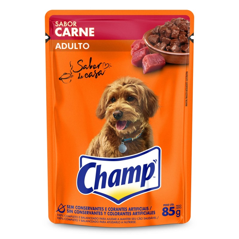 CHAMP SC ADULTO CARNE  DP 20X85GR CX/2