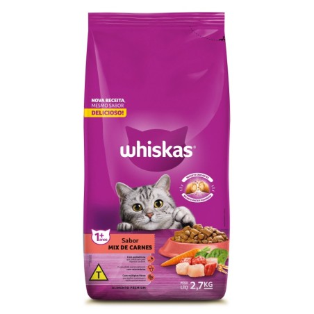 WHISKAS DRY AD MIX DE CARNE 2,7KG FD/6