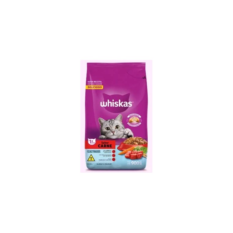 WHISKAS CASTRADO CARNE LV10,1KG PG9KG
