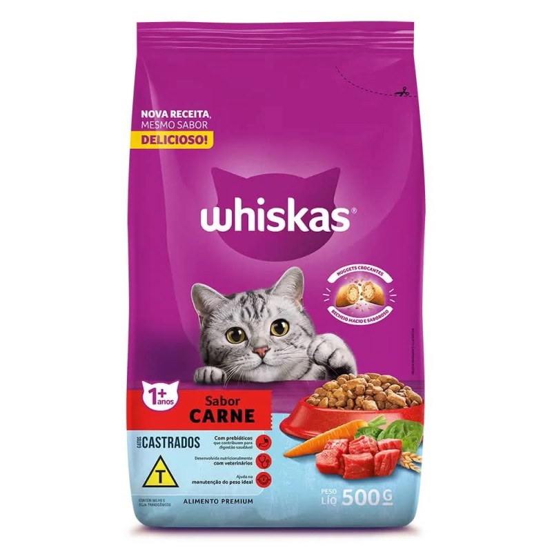 WHISKAS GATOS CASTR.CARNE 500GR FD/20