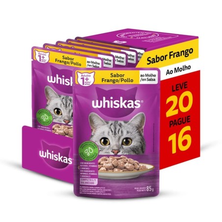 WHISKAS SACHE 85GR FRANGO L20P16 CX/2