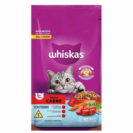 WHISKAS GATOS CAST. CARNE 10,1KG
