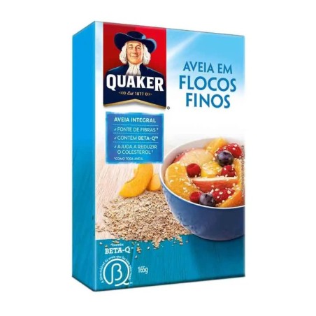 QUAKER AVEIA FLOCOS FINOS 165GR CX/28