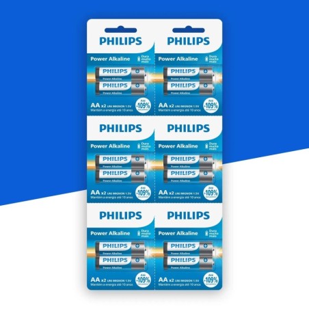PHILIPS PILHA ALCALINA AA CT/12 CX/18