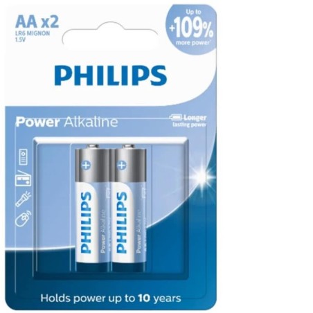 PHILIPS PILHA ALCAL AA C/2 DP12 CX/36
