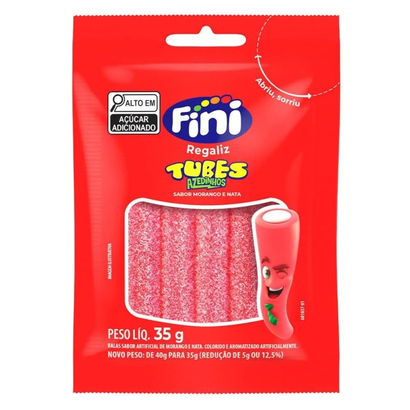 FINI TUBES MORANGO CITRICO 10X35GR CX/12