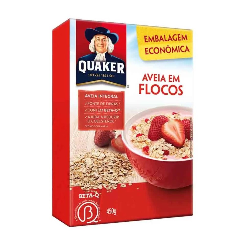 QUAKER AVEIA FLOCOS REGUL 450G CX/12