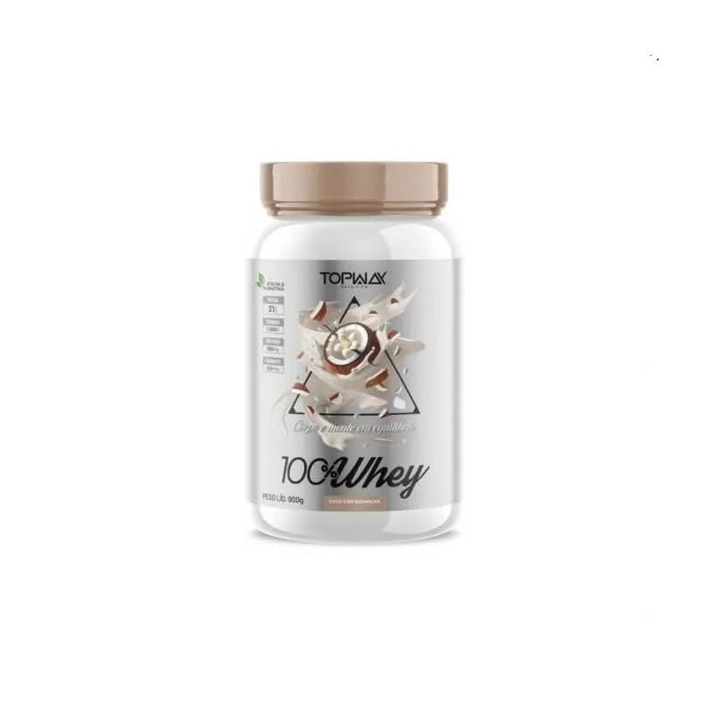 TOPWAY WHEY 100% COCO/BAUNILHA 900G CX/4