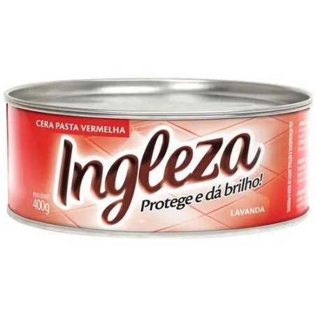 CERA INGLEZA PASTA VERMELHA 400GR CX/12