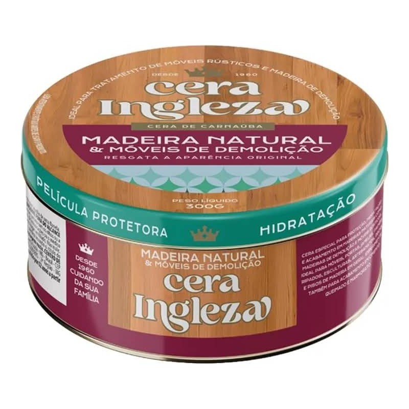 CERA INGLEZA PASTA MADEI NATU 300G CX/12
